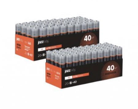 Элемент питания алкалиновый AA/LR6 Ultra Alkaline Pack-40 (уп.40шт) JazzWay 5057562