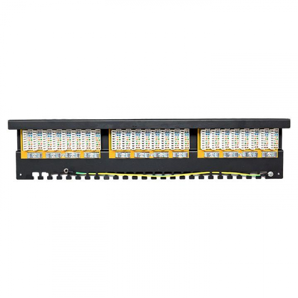 Патч-панель 19дюйм 1U кат.5E STP полн. экранир. 24 порта RJ45 Dual IDC с органайзером TERACOM PRO EKF TRP-PPNL-5ESTP-1U24